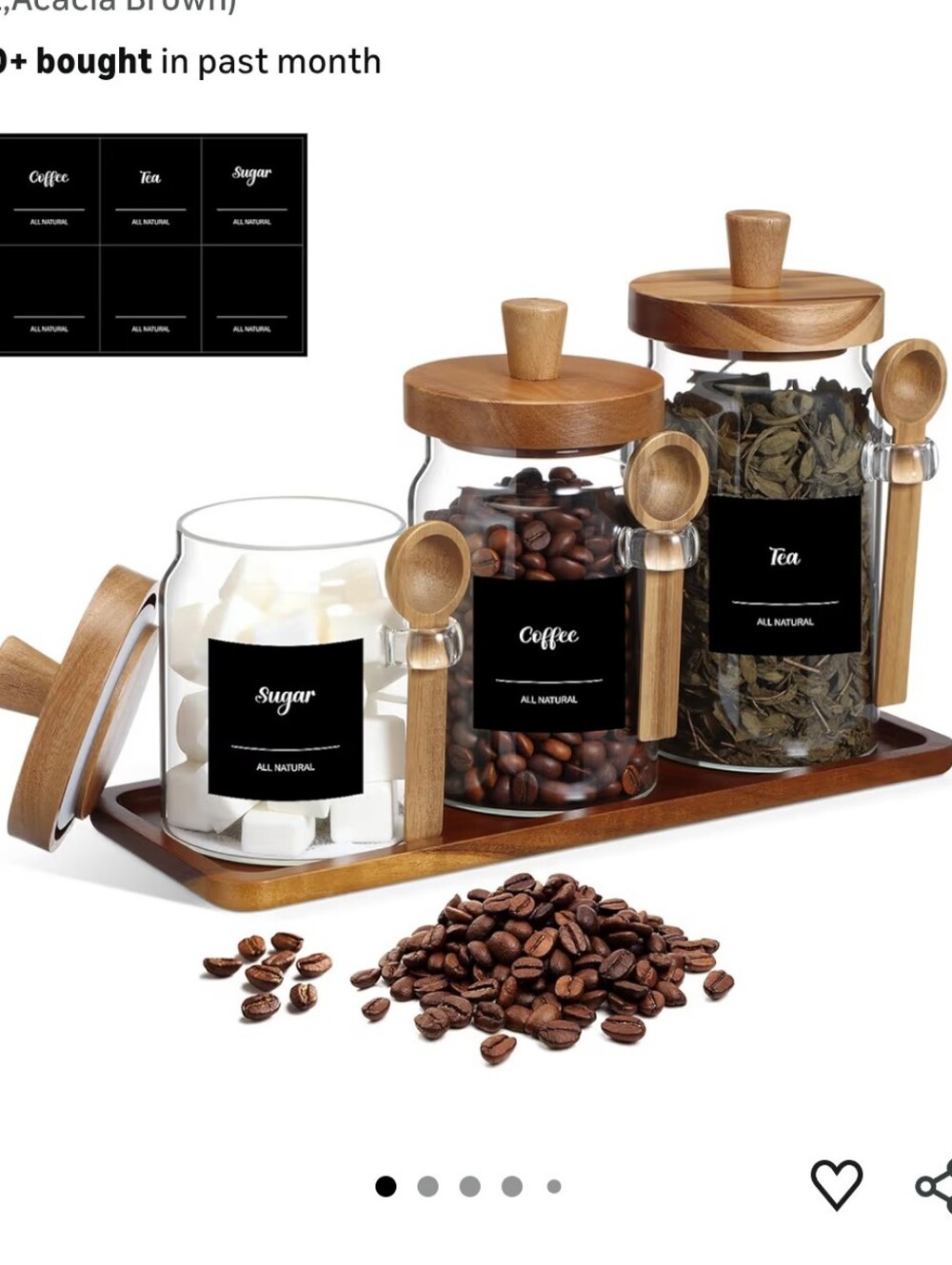 3 Piece Set Glass Containers